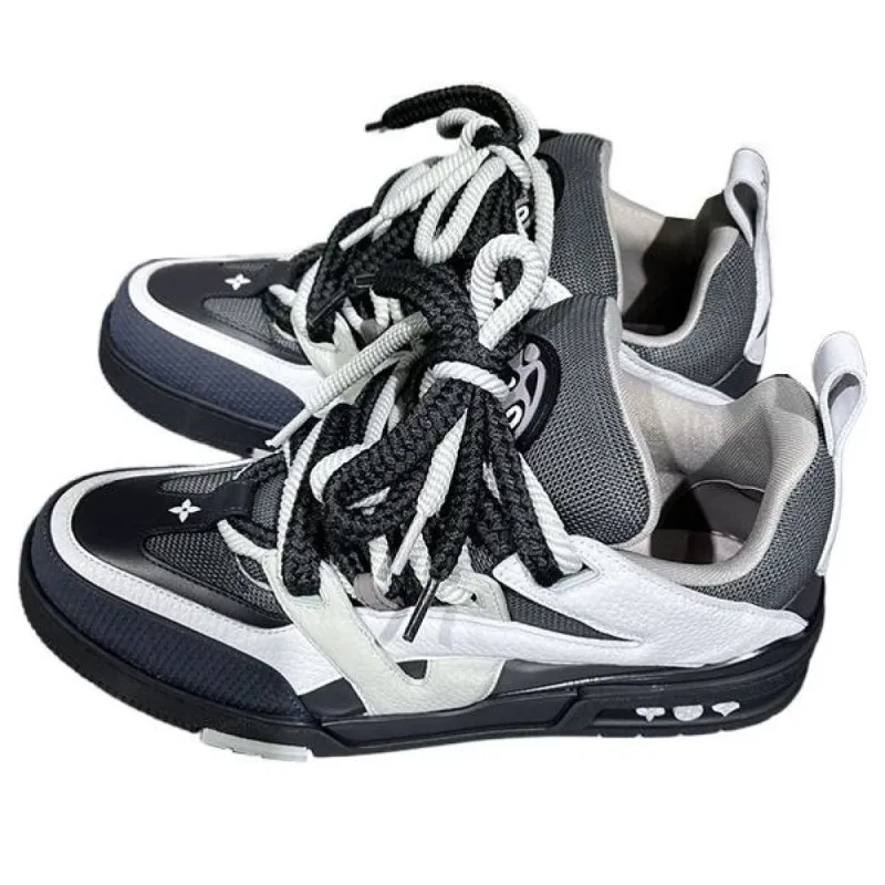 LOUIS VUITTON Skate Sneakers 'Grey Black' 1ABZ48 sold by KicksCrew