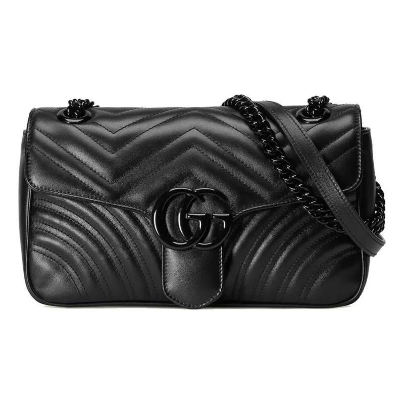 (WMNS) Gucci GG Marmont Matelasse Shoulder Bag Small 'Black' 443497-DTDFV-1000 sold by KicksCrew