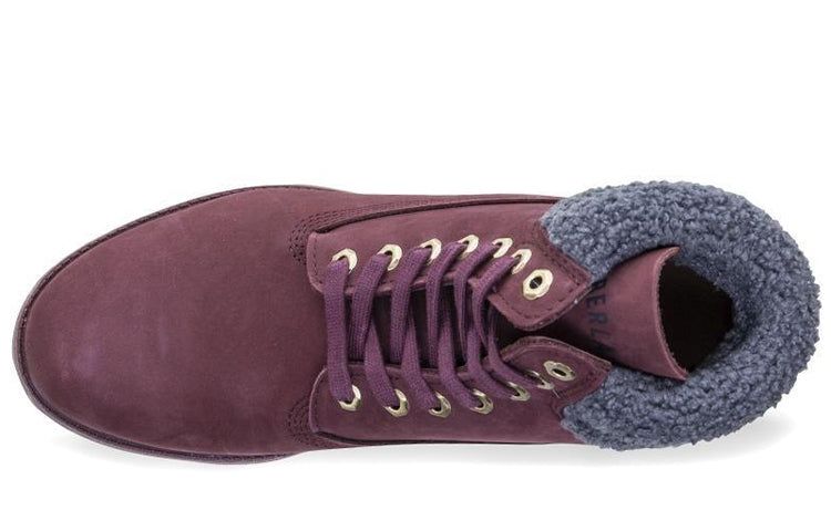 Timberland Premium 6 Inch Double Collar Waterproof 'Burgundy Nubuck' A1ZK8 sold by KicksCrew product image thumbnail 3
