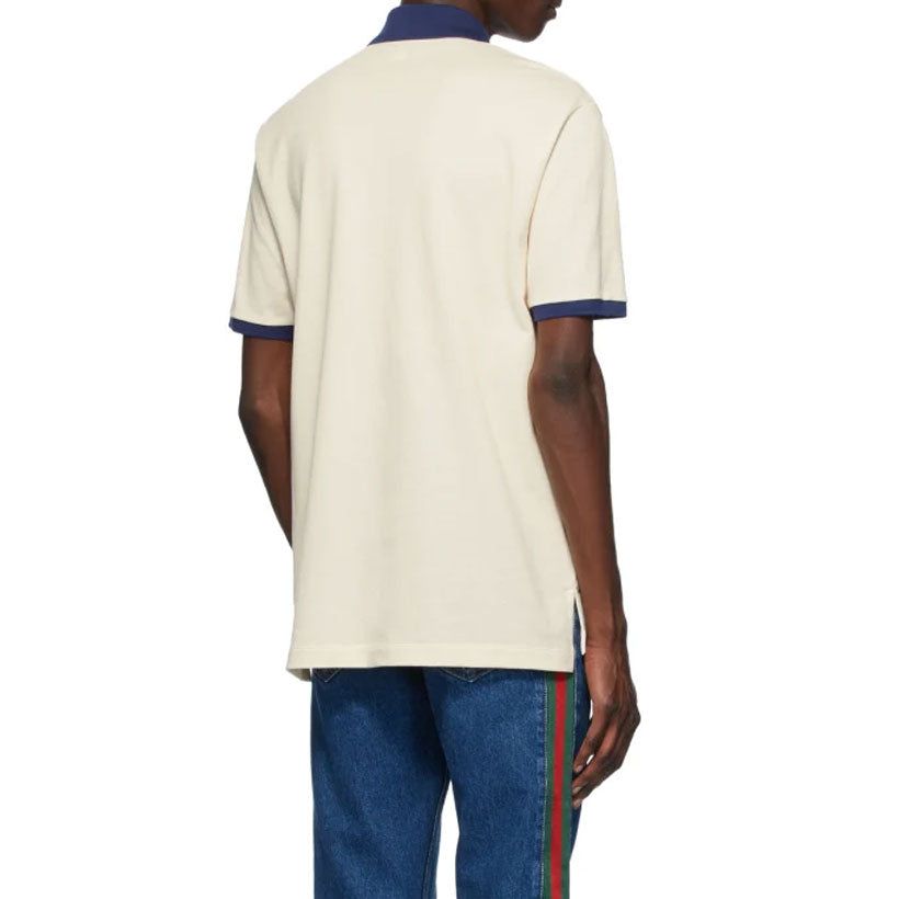 GUCCI Cotton Polo With Interlocking G Patch 'White' 625323-XJCNZ-9047 sold by KicksCrew product image thumbnail 3