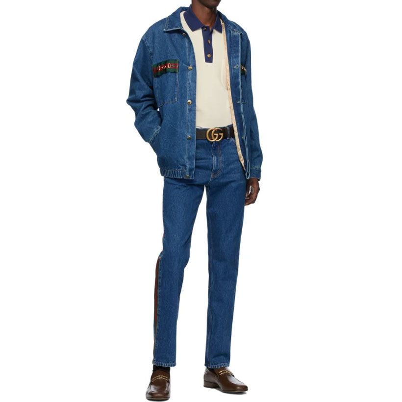 GUCCI Cotton Polo With Interlocking G Patch 'White' 625323-XJCNZ-9047 sold by KicksCrew product image thumbnail 4