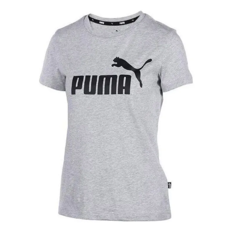 (WMNS) PUMA Logo T-Shirt 'Grey' 673655-04 sold by KicksCrew