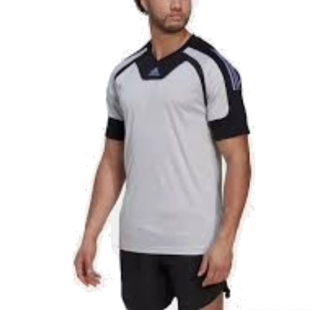 adidas Training T-Shirt 'Grey Black' HS8794 sold by KicksCrew product image thumbnail 2