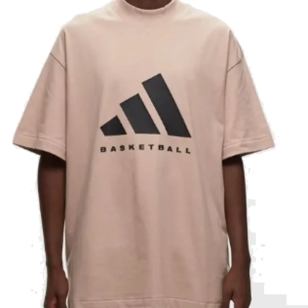 adidas Basketball T-Shirt 'Beige Black' IT4509 sold by KicksCrew product image thumbnail 3