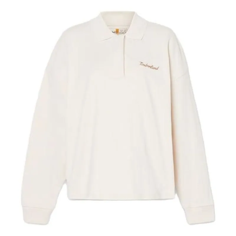 (WMNS) Timberland Polo Sweatshirt 'White' A6HVS-V04 sold by KicksCrew