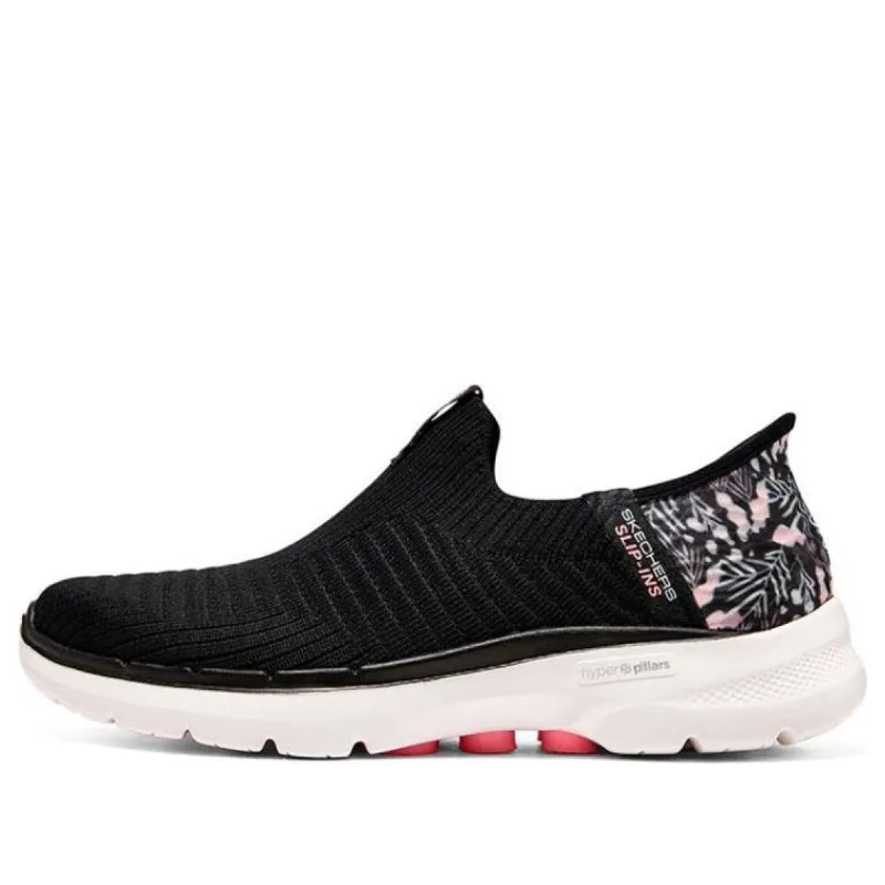 (WMNS) Skechers Go Walk 6 Slip In 'Black Pink' 124626-BKPK sold by KicksCrew