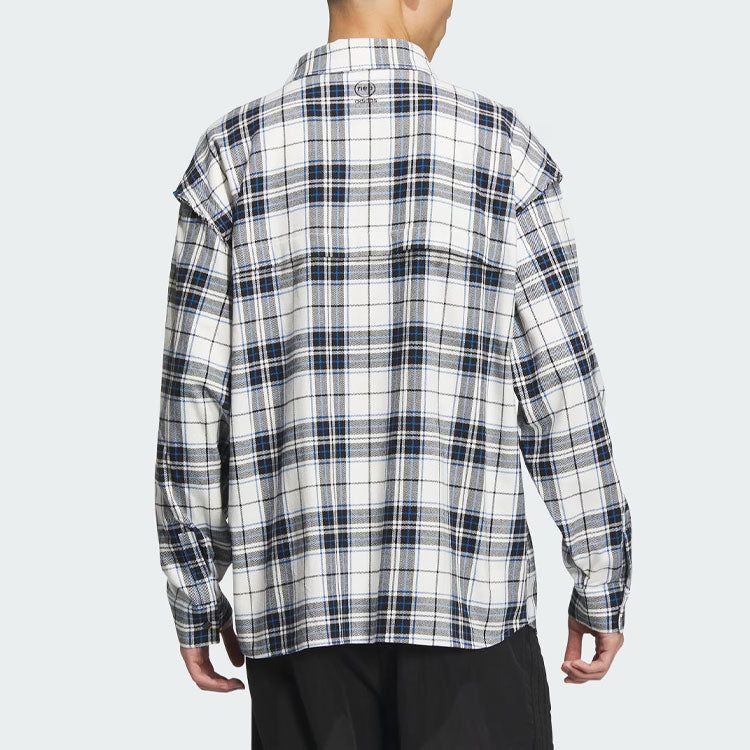 adidas Neo Casual Detachable Sleeve Shirt 'White Black' IK5155 sold by KicksCrew product image thumbnail 4