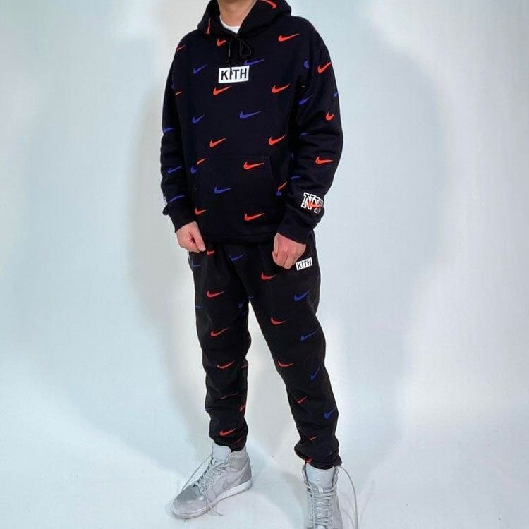 KITH x Nike New York Knicks AOP Hoodie 'Black' NKCZ1749-010 sold by KicksCrew product image thumbnail 3