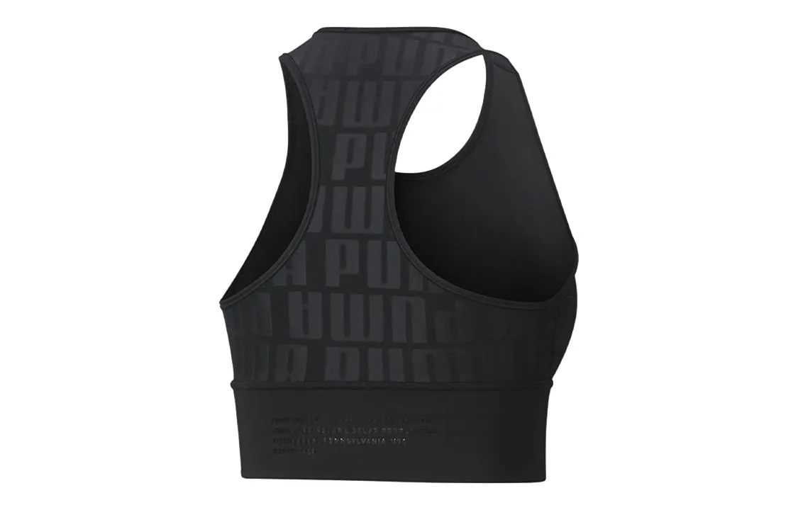 (WMNS) PUMA Mid Impact Bra Top 'Black' 519564-01 sold by KicksCrew product image thumbnail 2