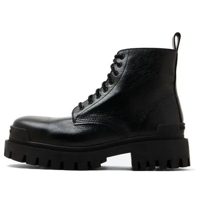 Balenciaga Strike Ankle Boots 'Black Leather' 589338WAD401000 sold by KicksCrew