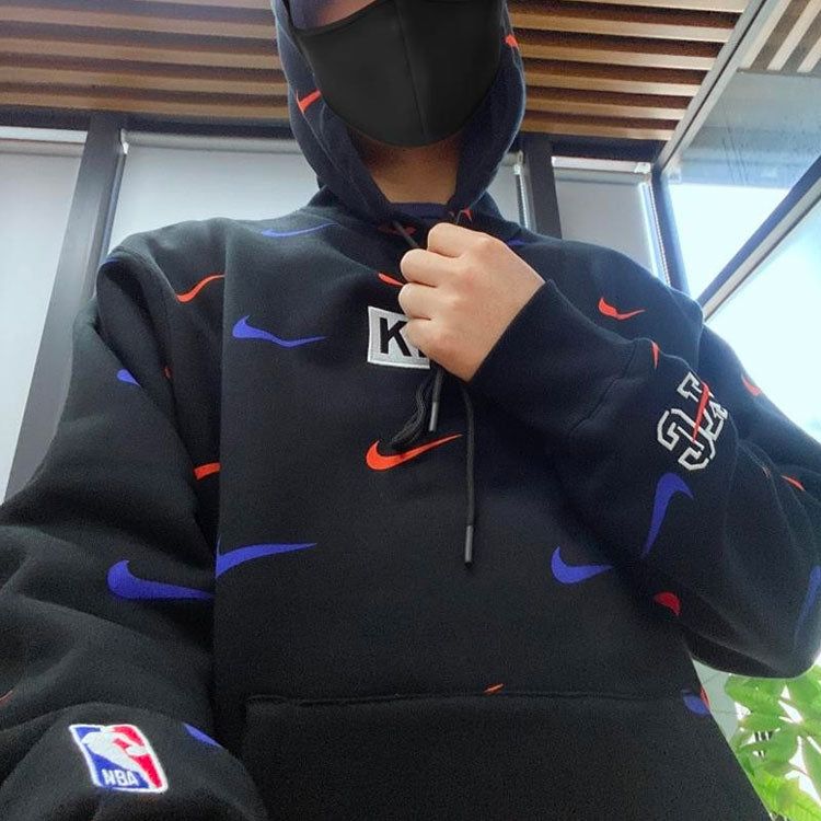 KITH x Nike New York Knicks AOP Hoodie 'Black' NKCZ1749-010 sold by KicksCrew product image thumbnail 4