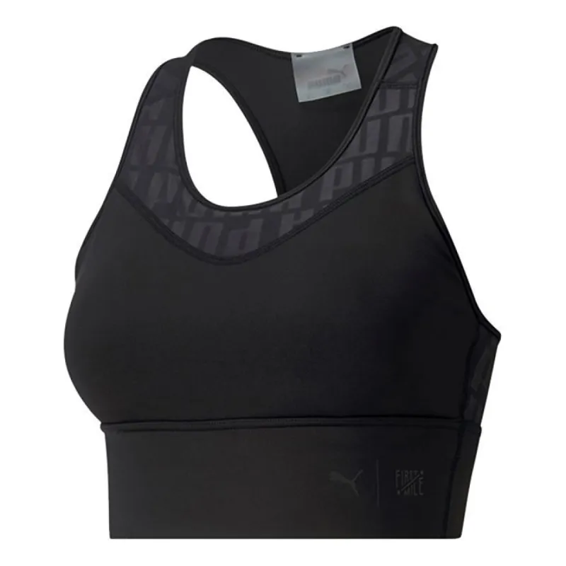 (WMNS) PUMA Mid Impact Bra Top 'Black' 519564-01 sold by KicksCrew