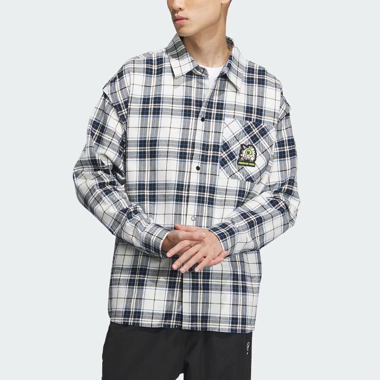 adidas Neo Casual Detachable Sleeve Shirt 'White Black' IK5155 sold by KicksCrew product image thumbnail 3