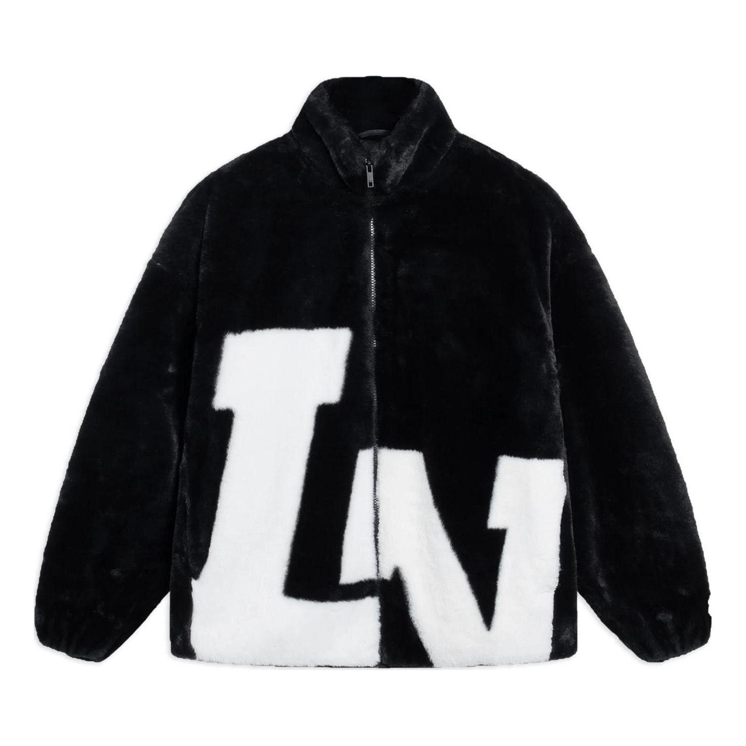 Li-Ning Big Logo Polar Fleece Jacket 'Black White' AFDSD61-1 sold by KicksCrew
