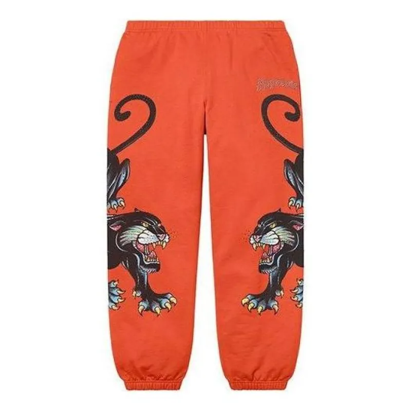 Supreme Panther Sweatpants 'Orange Black' SUP-SS21-763 sold by KicksCrew