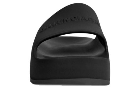 (WMNS) Balenciaga Chunky Slides 'Black' 654315W1S891000 sold by KicksCrew