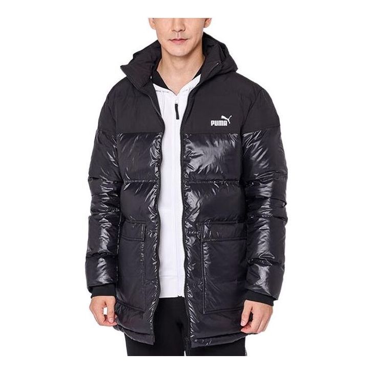 Puma Logo Down Jacket 'Black' 534508-01 sold by KicksCrew