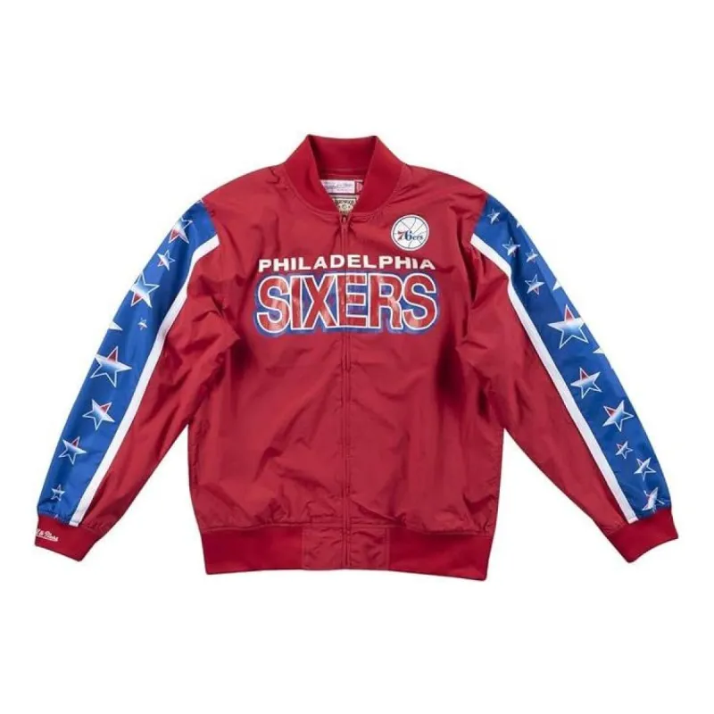Mitchell & Ness x NBA Philadelphia 76ers Hook Warm Up Jacket 'Red' WUJKMG18067-P76SCAR sold by KicksCrew