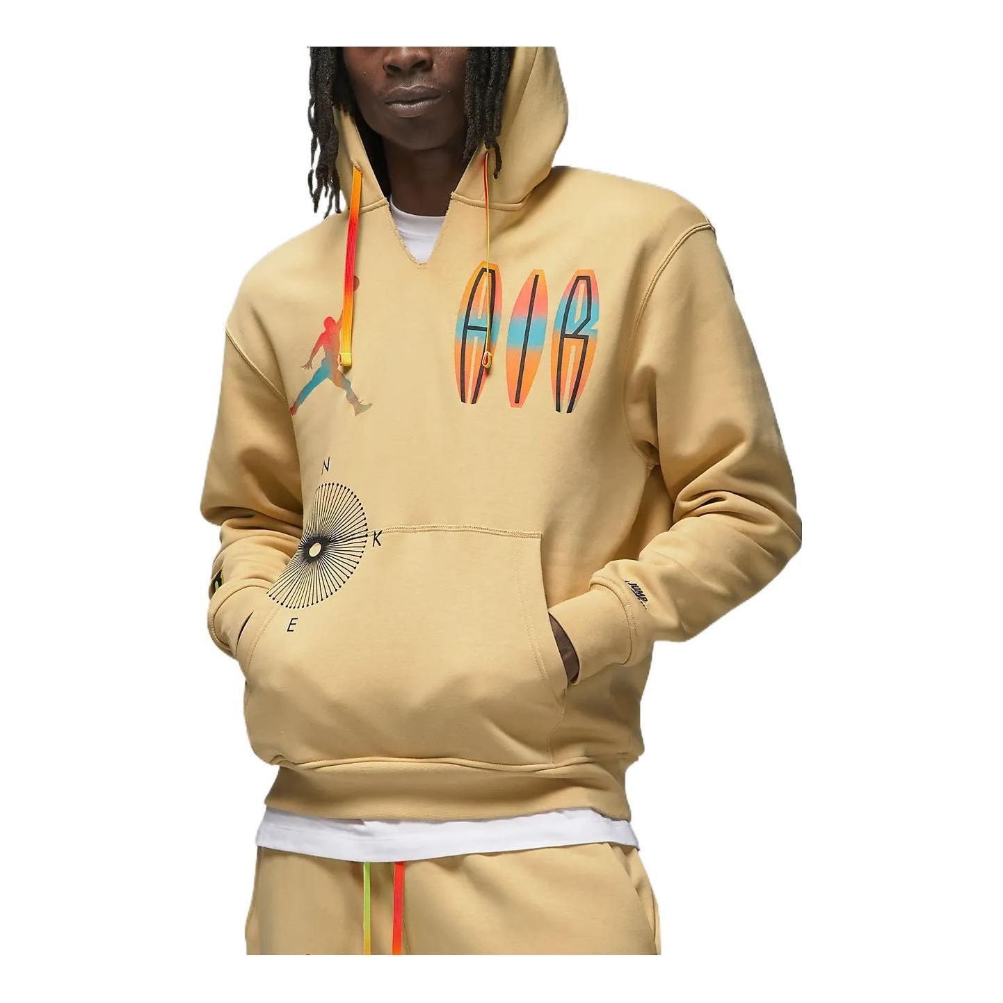 Air Jordan Flight MVP Fleece Hoodie 'Yellow Beige' DQ8019-252 sold by KicksCrew
