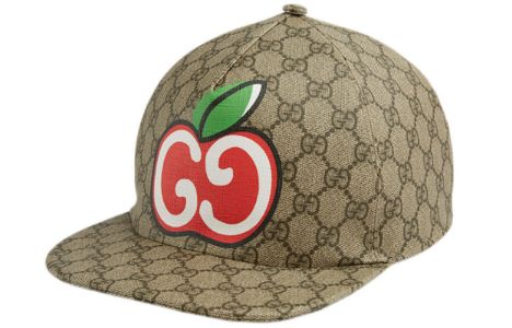 Gucci Canvas Baseball Hat with GG Apple Print 'Beige' 628446-4HL98-8474 sold by KicksCrew