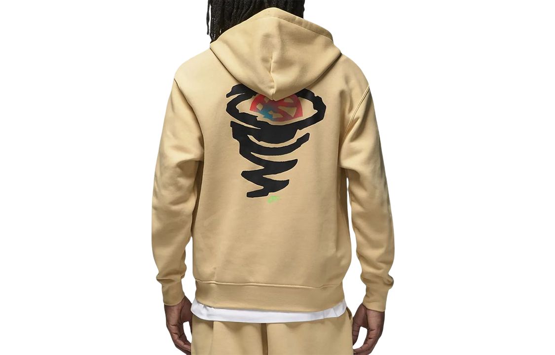 Air Jordan Flight MVP Fleece Hoodie 'Yellow Beige' DQ8019-252 sold by KicksCrew product image thumbnail 2