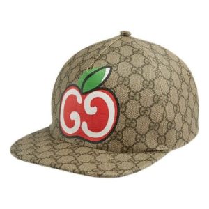 Gucci Canvas Baseball Hat with GG Apple Print 'Beige' 628446-4HL98-8474 sold by KicksCrew