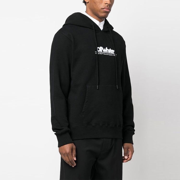 Off-White Chunky Logo Hoodie 'Black' OMBB097S23FLE0051001 sold by KicksCrew product image thumbnail 4