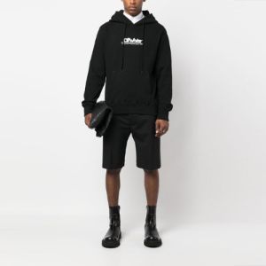 Off-White Chunky Logo Hoodie 'Black' OMBB097S23FLE0051001 sold by KicksCrew