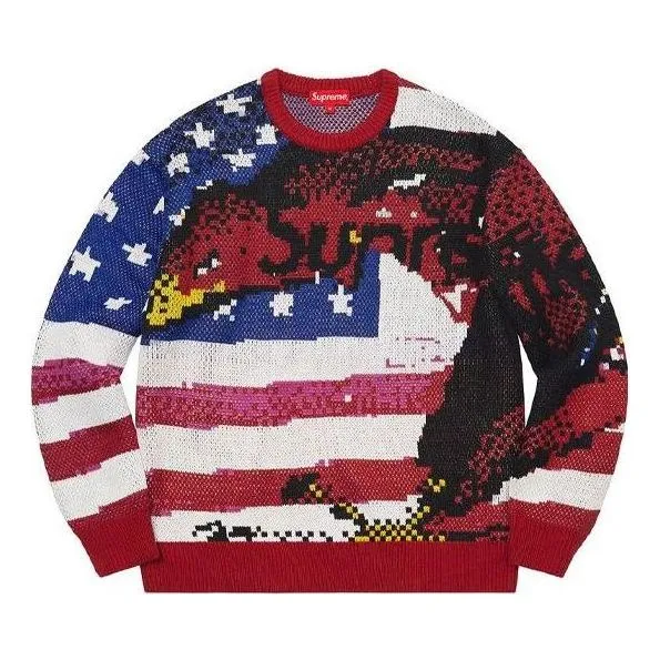 Supreme Digital Flag Sweater 'Red White Blue' SUP-SS21-518 sold by KicksCrew