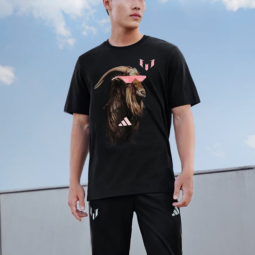 Tシャツ・カットソー adidas originals Messi Goat Graphic T-shirt Black Amazon.com : adidas Messi Goat Graphic Tee Men's, Black
