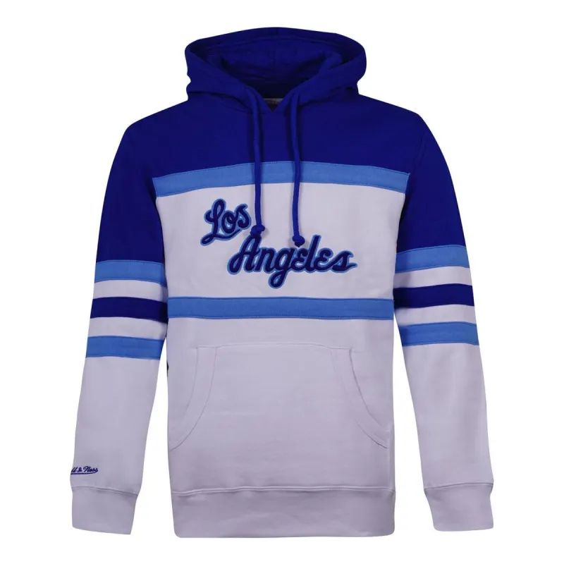 Mitchell & Ness x NBA Coach Los Angeles Lakers Hoodie 'White Blue' FPHDSC19029-LALWHRY sold by KicksCrew