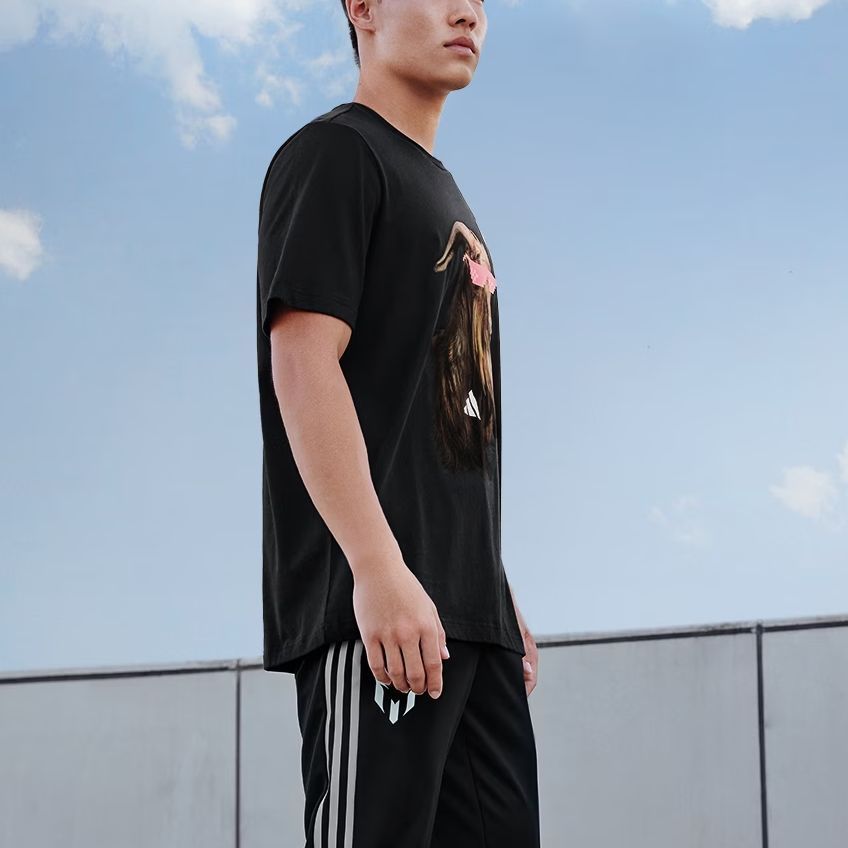 Adidas X Messi GOAT Graphic SS T-Shirts 'Black' JD7127 sold by KicksCrew product image thumbnail 5