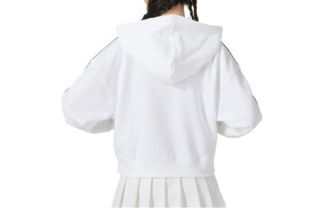 (WMNS) Adidas Essentials 3-Stripes French Terry Bomber Full-Zip Hoodie Jackets 'White' IK8387 sold by KicksCrew