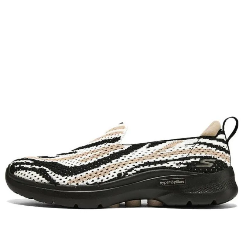 (WMNS) Skechers GO WALK 6 x DVF 'Black White' 124631-ZBA sold by KicksCrew