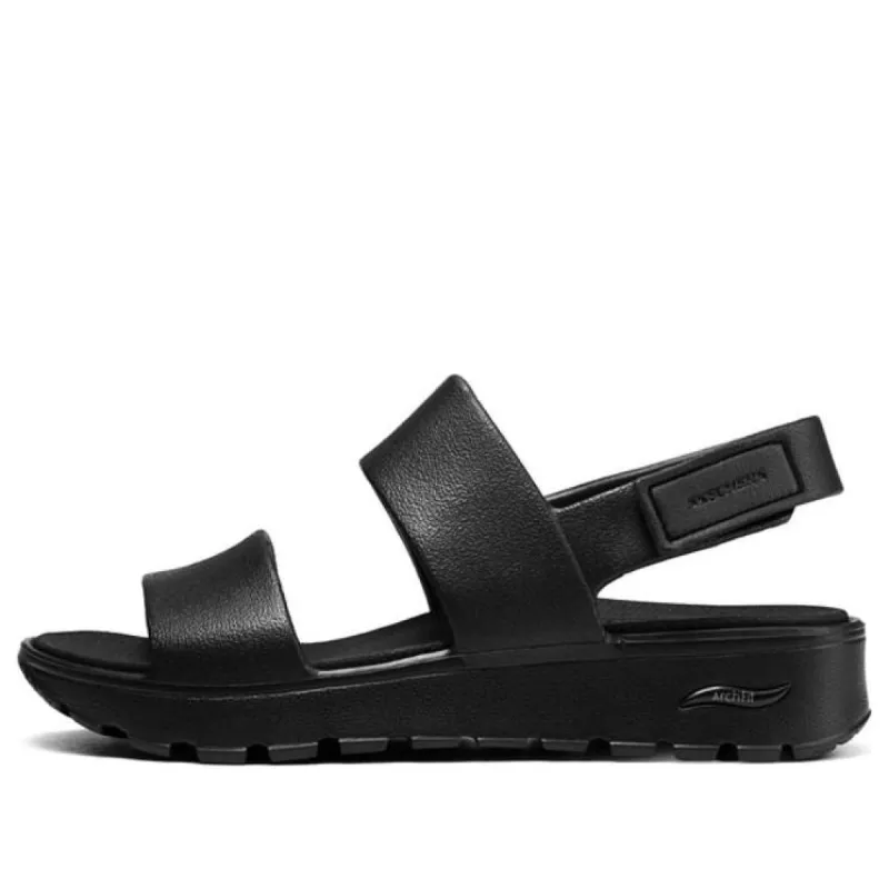 (WMNS) Skechers Arch Fit Footsteps Foamies 'Black' 111380-BBK sold by KicksCrew