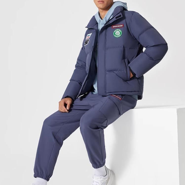 Skechers Logo Print Woven Down Jacket 'Black Blue' P322M057 sold by KicksCrew product image thumbnail 4