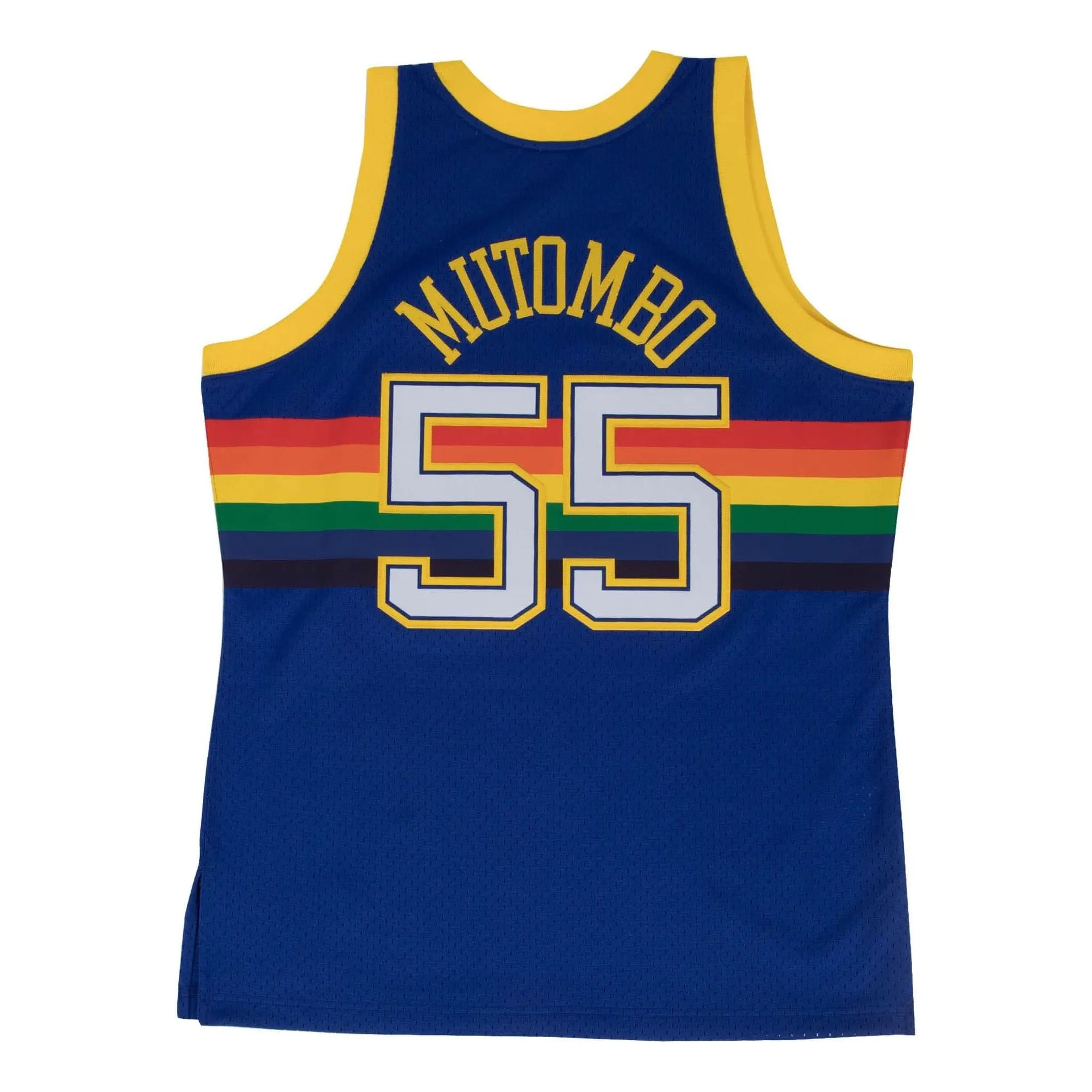 Mitchell & Ness x NBA Denver Nuggets Road 1991-92 Swingman Jersey 'Dikembe Mutombo 55' SMJYGS18159-DNUROYA91DMO sold by KicksCrew product image thumbnail 2