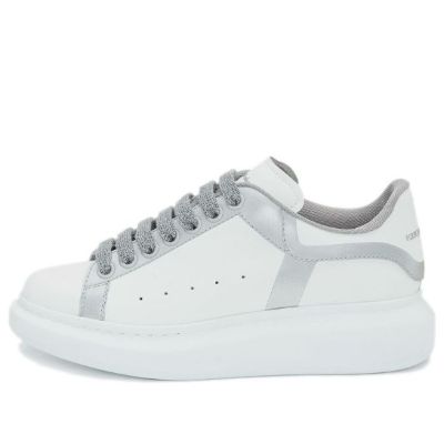 (WMNS) Alexander McQueen Oversized Sneakers 'White Silver' 657559WIA4H9071 sold by KicksCrew