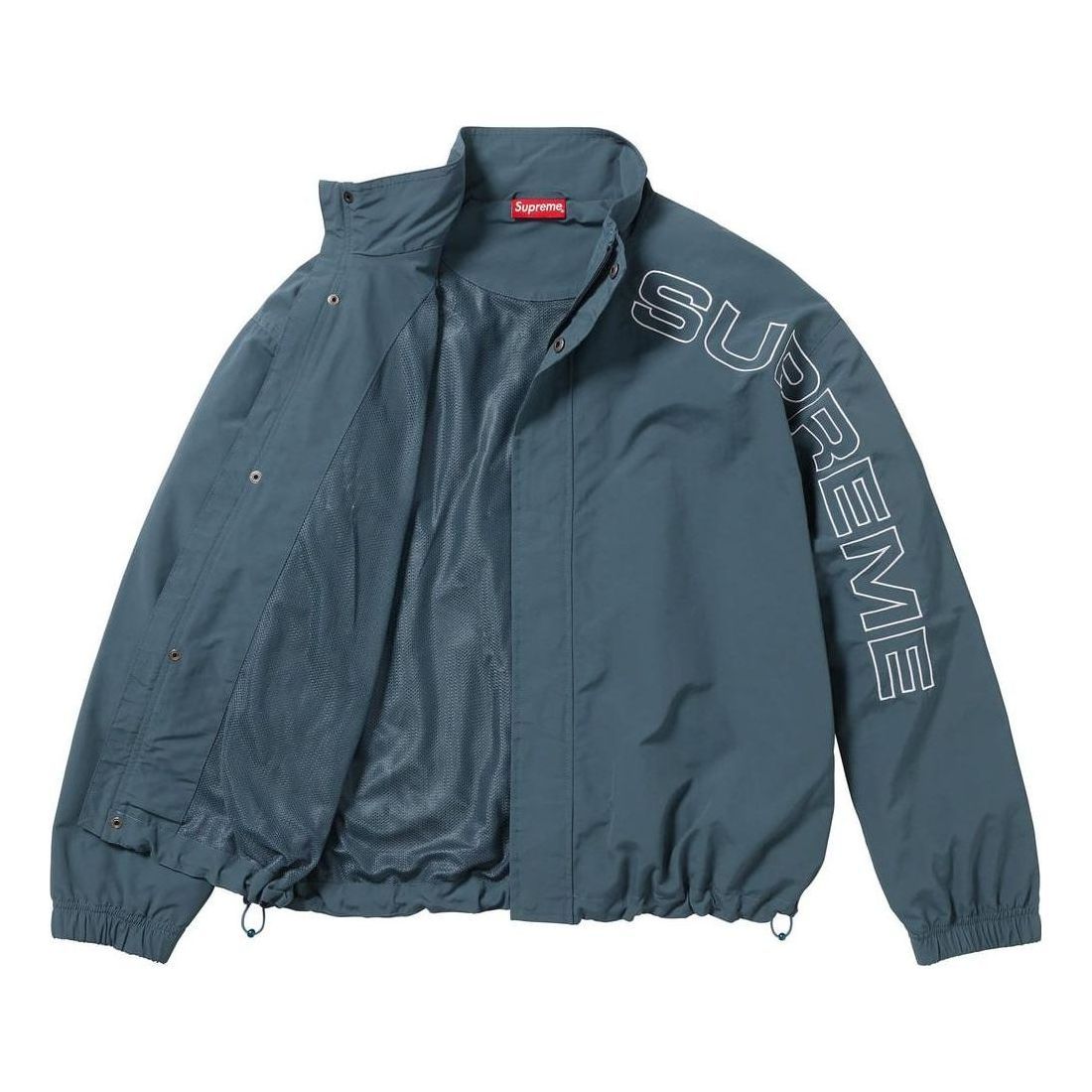 Supreme Spelled Out Embroidered Track Jacket 'Teal White' SUP-FW23-029 sold by KicksCrew product image thumbnail 3