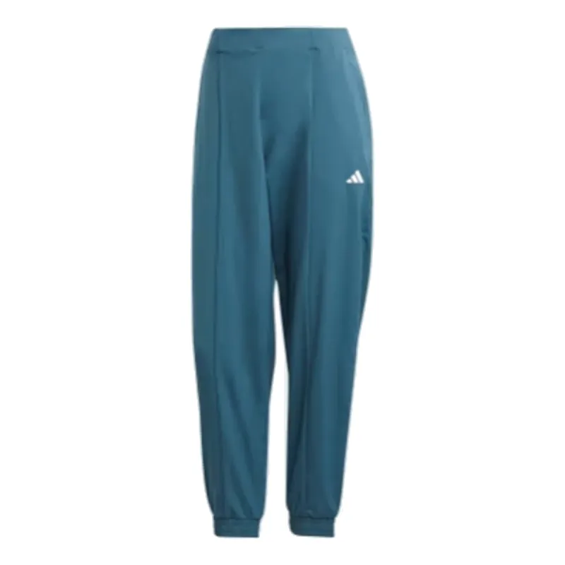(WMNS) adidas AEROREADY Train Essentials Minimal Branding Woven Pants 'Teal' IJ5925 sold by KicksCrew