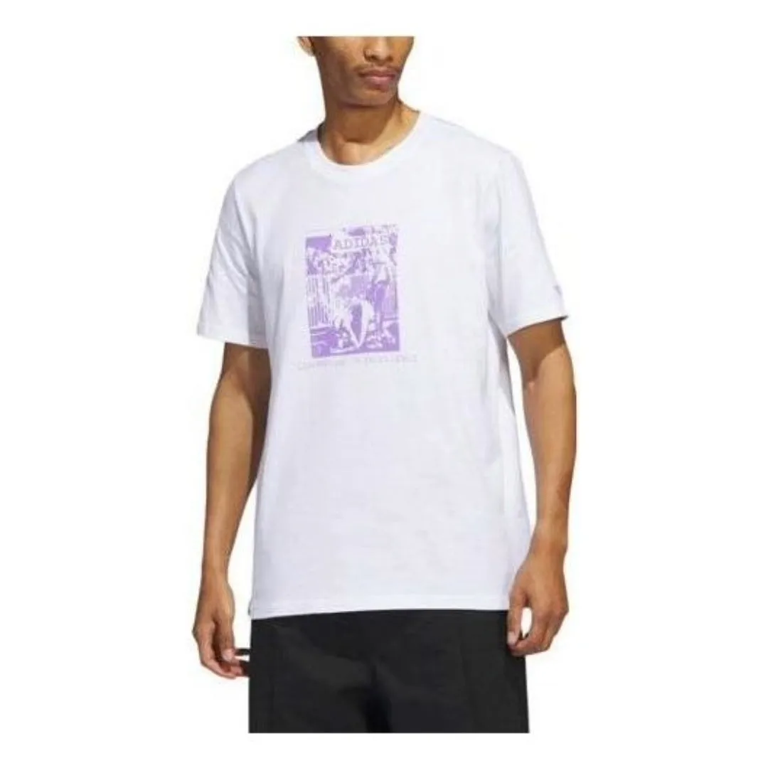 adidas Dill Compassion T-Shirt 'White Purple' HS3040 sold by KicksCrew product image thumbnail 2