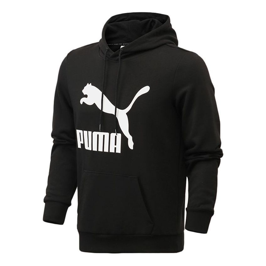 Puma Essentials Fleece Hoodie 'Black White' 531369-01 sold by KicksCrew