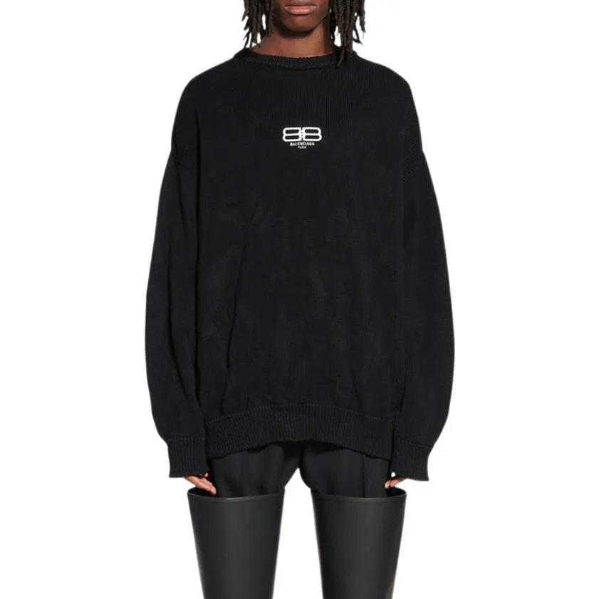Balenciaga BB Paris Icon Sweater 'Black' 696226T32521000 sold by KicksCrew product image thumbnail 4