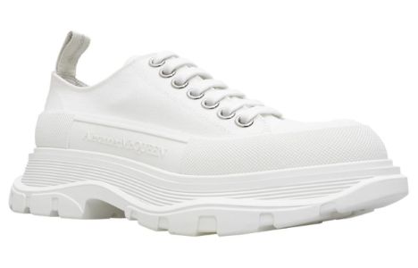 (WMNS) Alexander McQueen Tread Slick Low Lace Up 'White White' 611705W4MV29000 sold by KicksCrew
