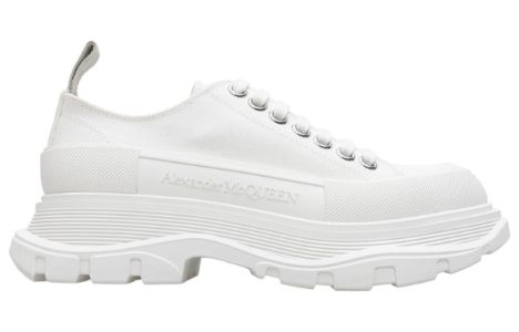 (WMNS) Alexander McQueen Tread Slick Low Lace Up 'White White' 611705W4MV29000 sold by KicksCrew