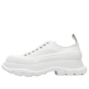 (WMNS) Alexander McQueen Tread Slick Low Lace Up 'White White' 611705W4MV29000 sold by KicksCrew