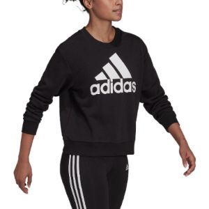 (WMNS) adidas Essentials Logo Loose Sweatshirt 'Black' HD1757 sold by KicksCrew