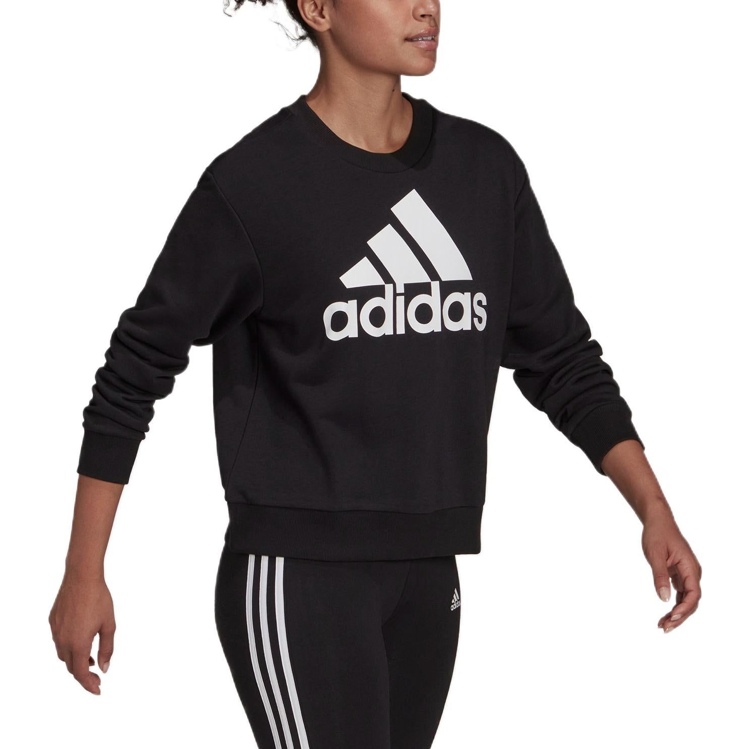 (WMNS) adidas Essentials Logo Loose Sweatshirt 'Black' HD1757 sold by KicksCrew product image thumbnail 4