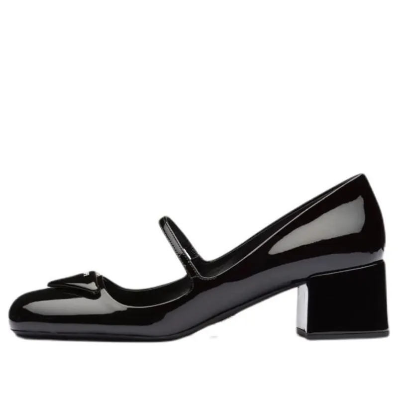 (WMNS) PRADA Patent Logo Mary Jane Shoes 'Black' 1I768M_069_F0002_F_045 sold by KicksCrew