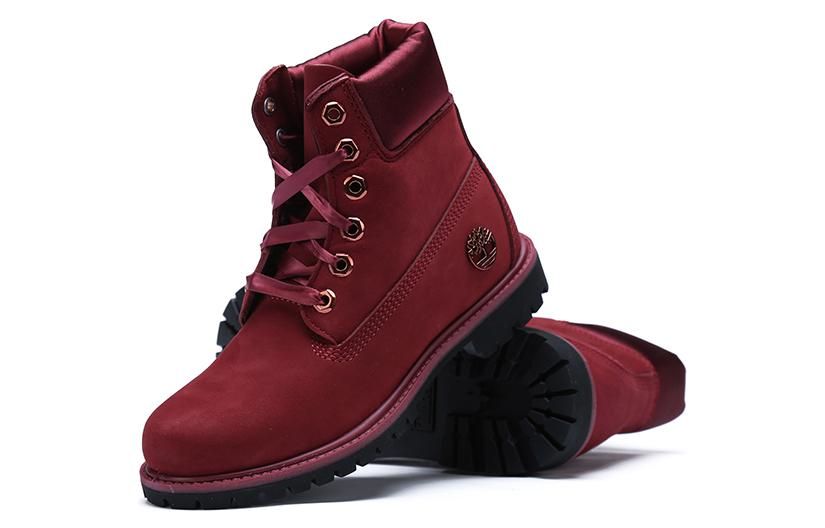 (WMNS) Timberland 6" Premium Waterproof Boot 'Burgundy Nubuck' A1SC7 sold by KicksCrew product image thumbnail 4